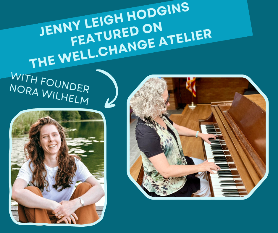 The Well.Change Atelier founder Nora Wilhelm at left, Your Creative Chord founder Jenny Leigh Hodgins at piano, right